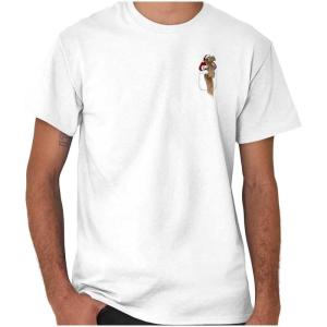 Christmas Santa’s Checklist Pocket Graphic T Shirt Men or Women(White)
