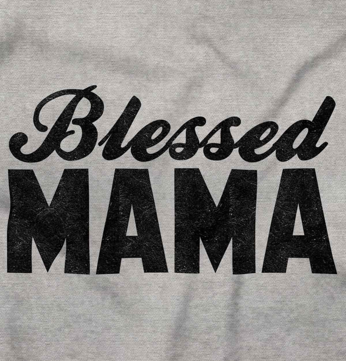 imageBrisco Brands Blessed Mama Grateful Thankful Mother Zip Hoodie Sweatshirt WomenSport Grey