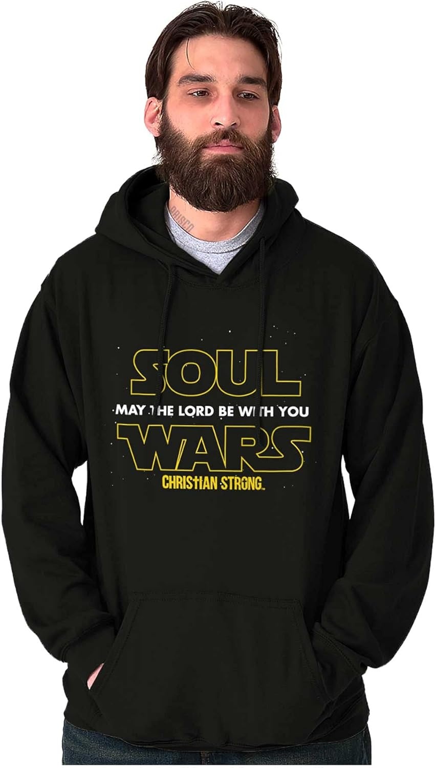 image:imageBrisco Brands May The Lord Be With You Christian Hoodie Sweatshirt Women MenBlack