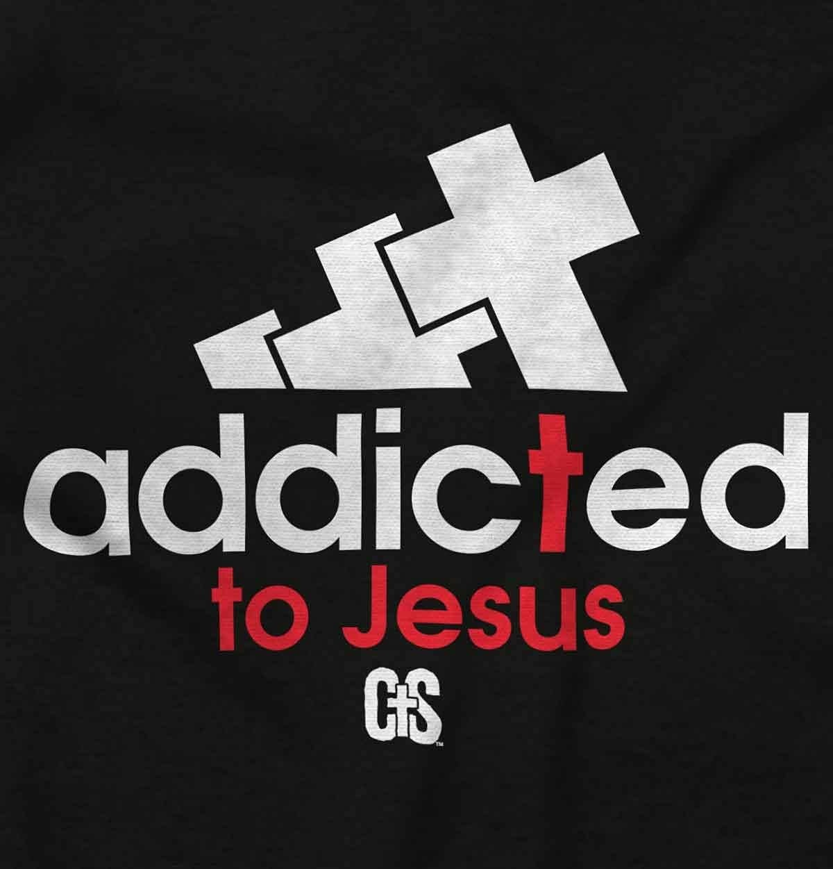 image:imageBrisco Brands Punny Christian Addicted to Jesus Hoodie Sweatshirt Women MenBlack