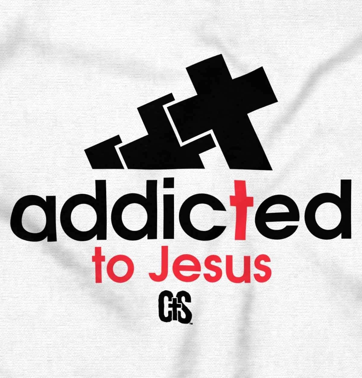 image:imageBrisco Brands Punny Christian Addicted to Jesus Hoodie Sweatshirt Women MenWhite