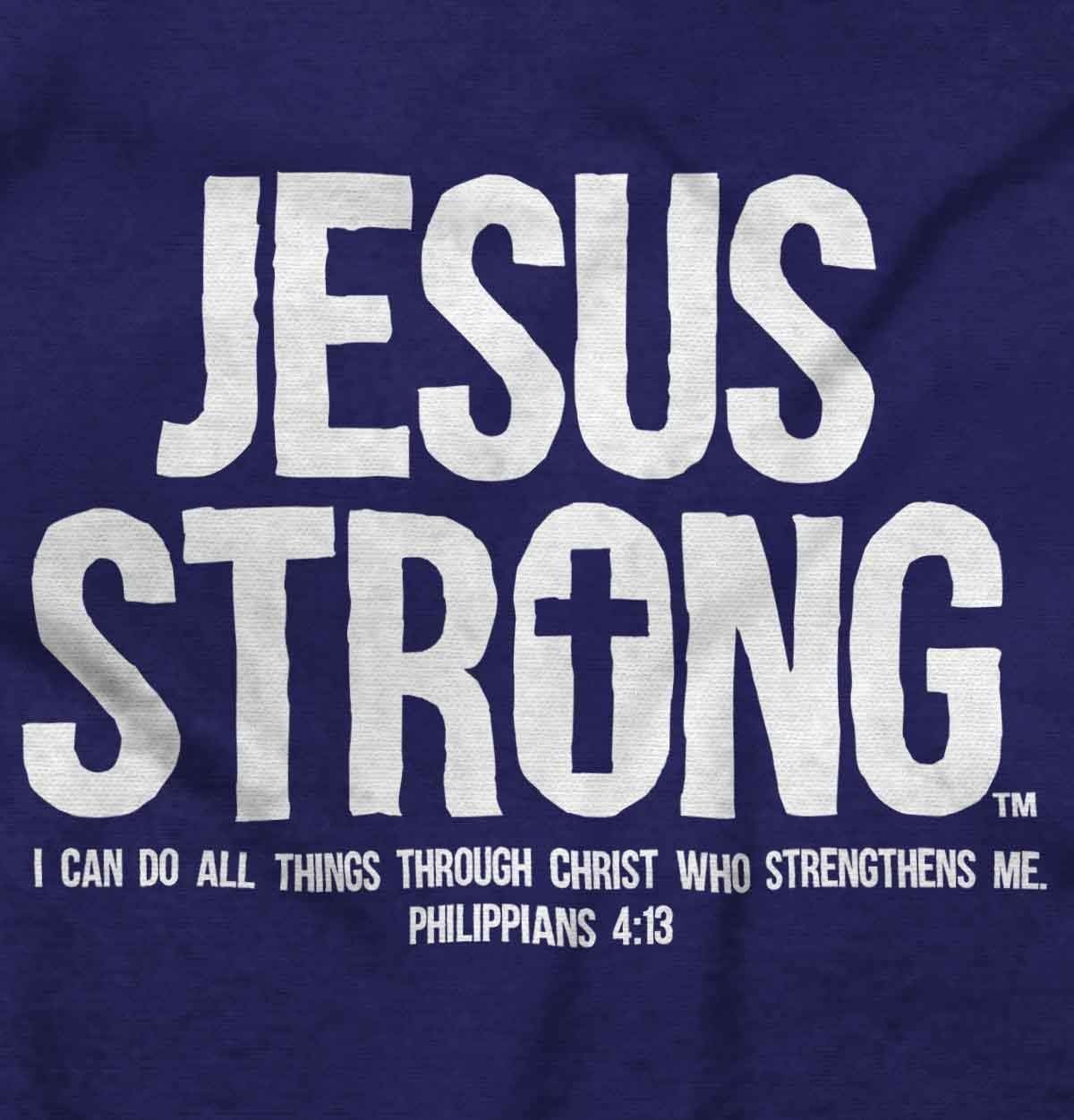 image:imageJesus Strong Philippians 413 Bible Crewneck T Shirts Boy GirlPurple