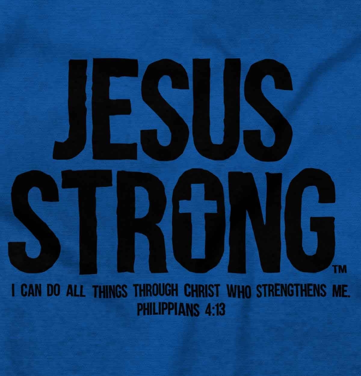 image:imageJesus Strong Philippians 413 Bible Womens Racerback Tank Top Royal