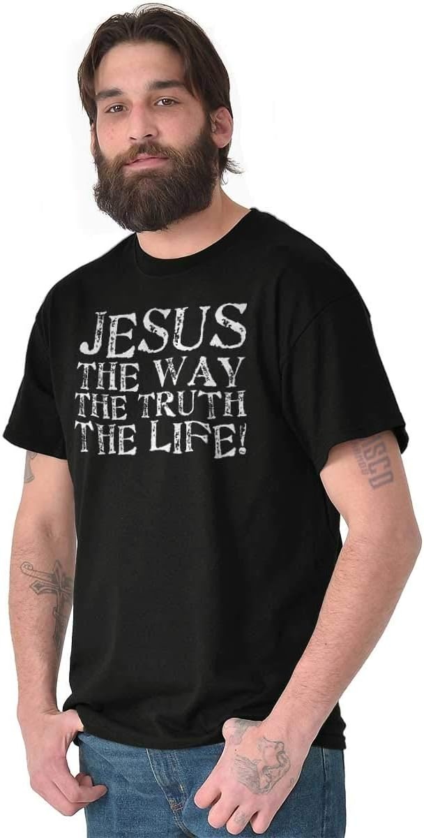 image:imageJesus The Way Truth Life Christian Graphic T Shirt Men or WomenBlack