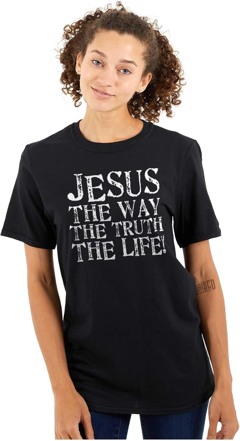 image:imageJesus The Way Truth Life Christian Graphic T Shirt Men or WomenBlack