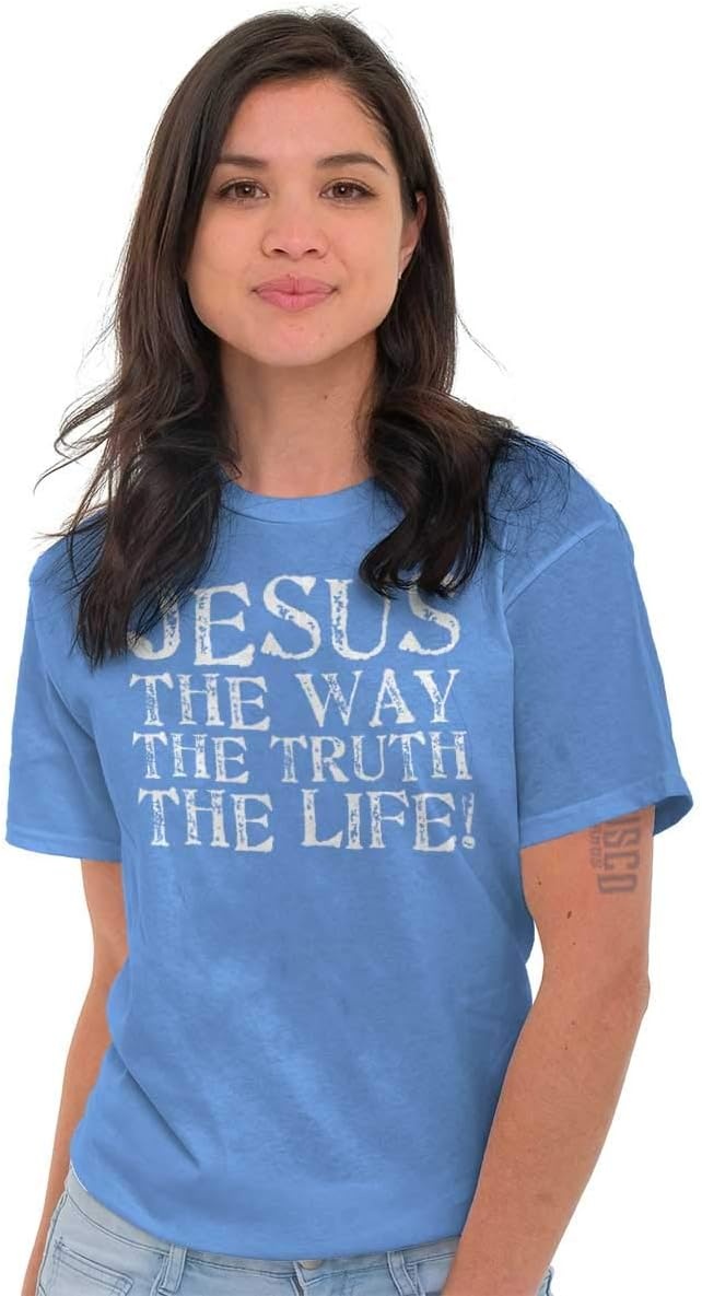 image:imageJesus The Way Truth Life Christian Graphic T Shirt Men or WomenCarolina Blue
