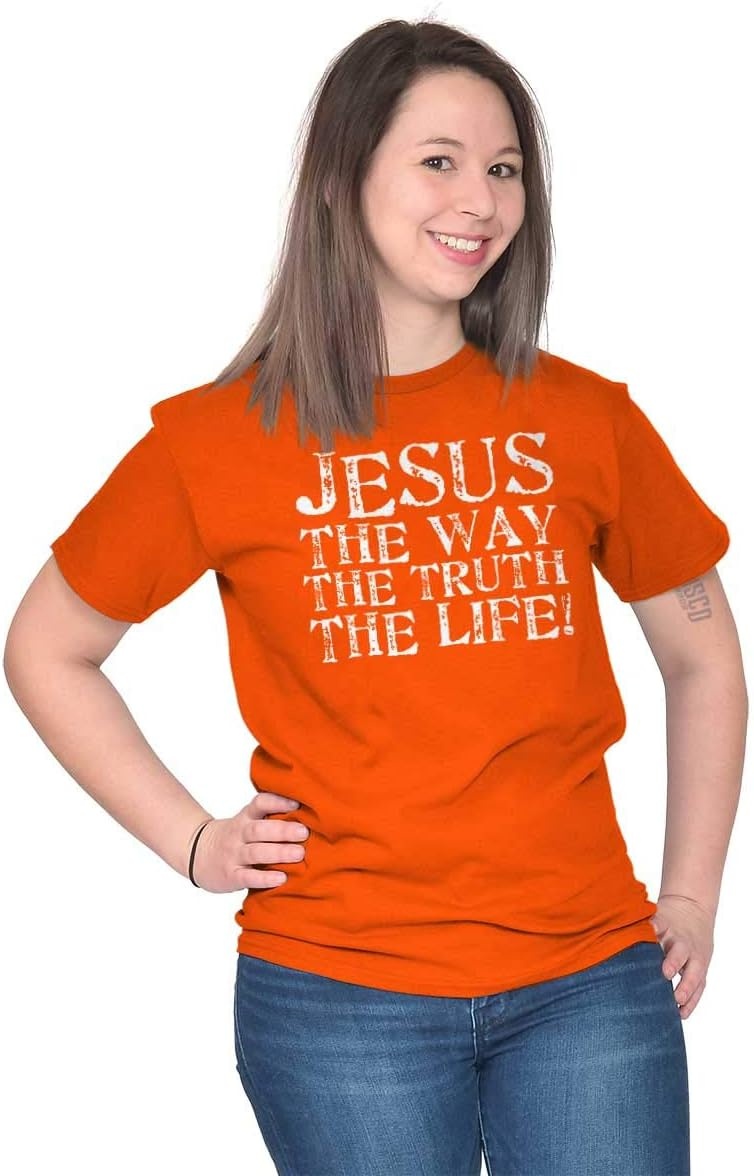 image:imageJesus The Way Truth Life Christian Graphic T Shirt Men or WomenOrange