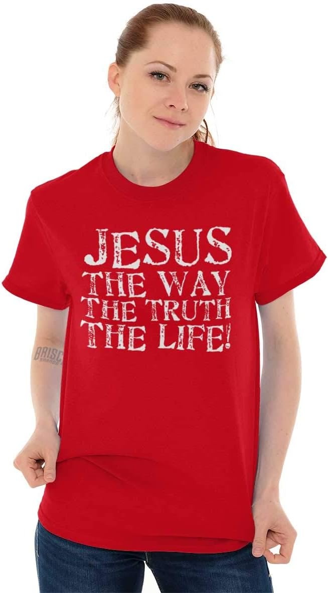 image:imageJesus The Way Truth Life Christian Graphic T Shirt Men or WomenRed