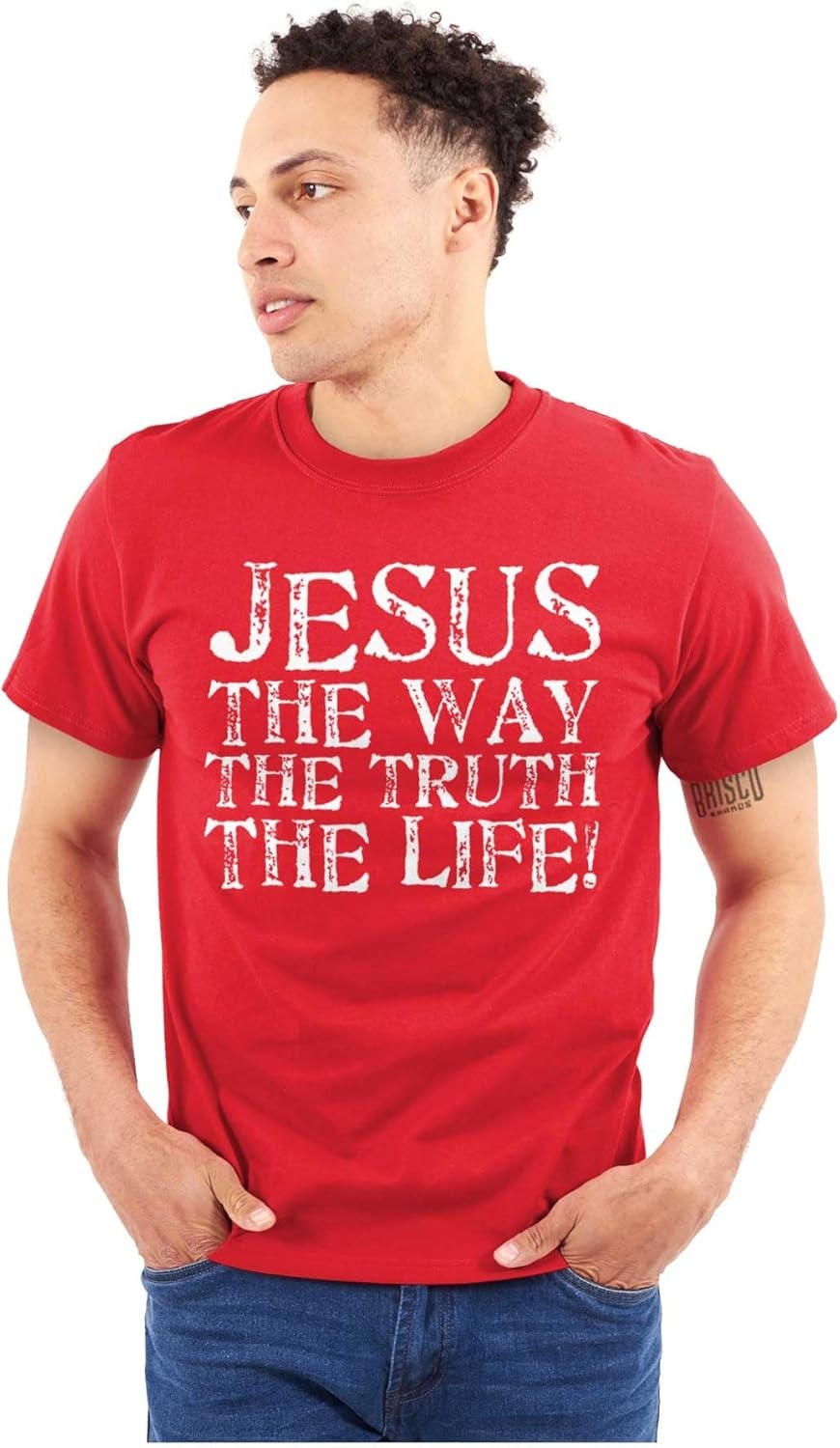 image:imageJesus The Way Truth Life Christian Graphic T Shirt Men or WomenRed