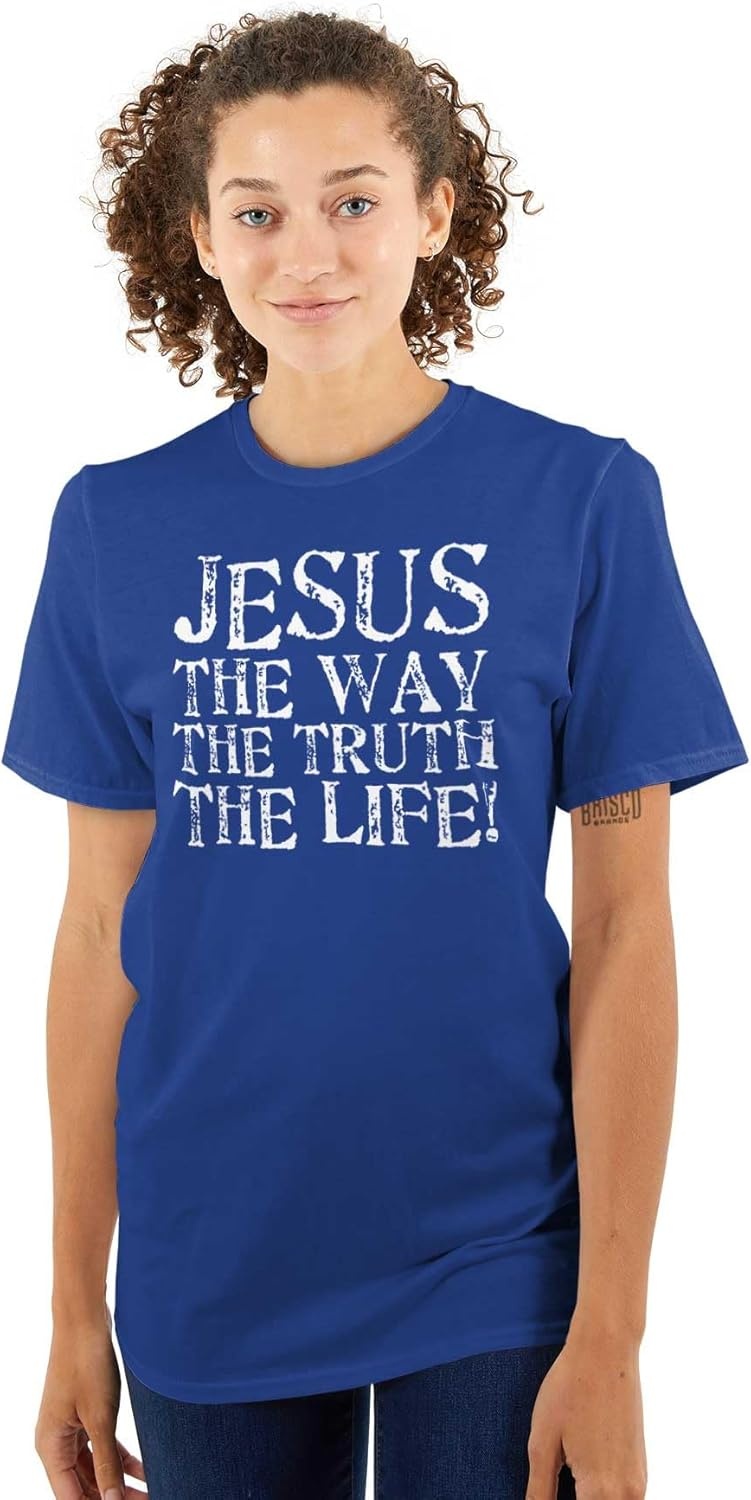image:imageJesus The Way Truth Life Christian Graphic T Shirt Men or WomenRoyal