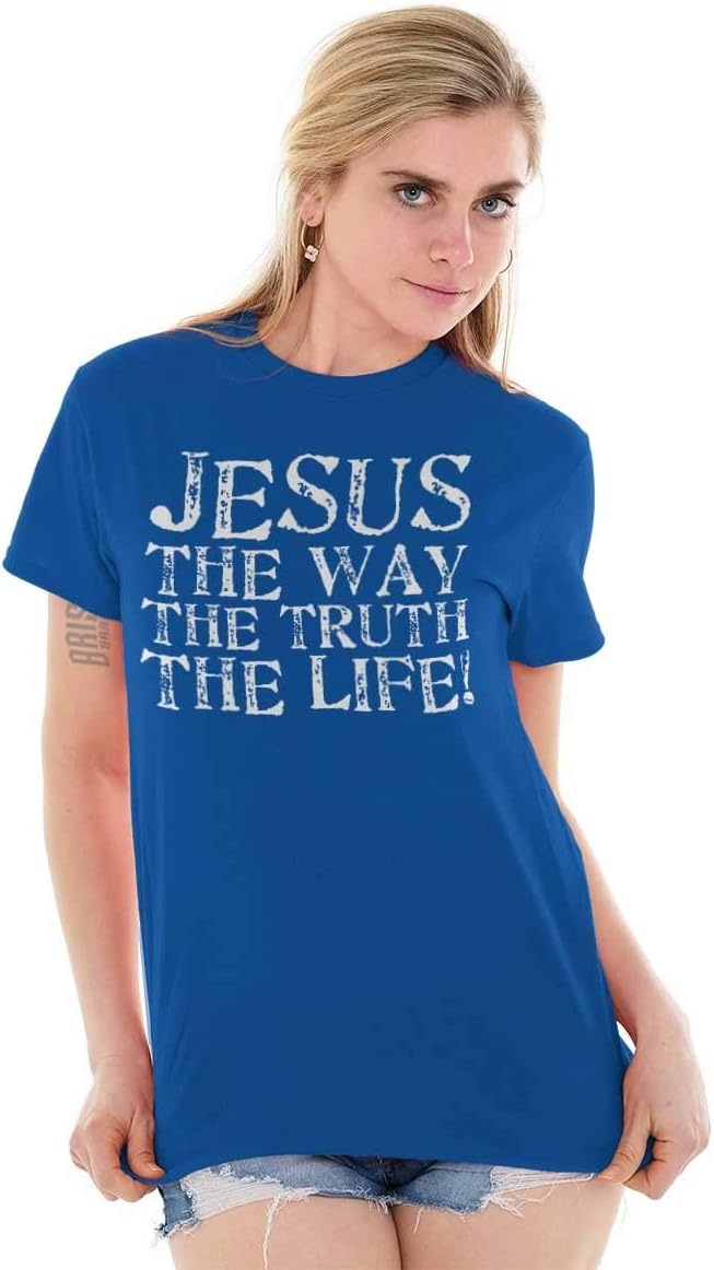 image:imageJesus The Way Truth Life Christian Graphic T Shirt Men or WomenRoyal