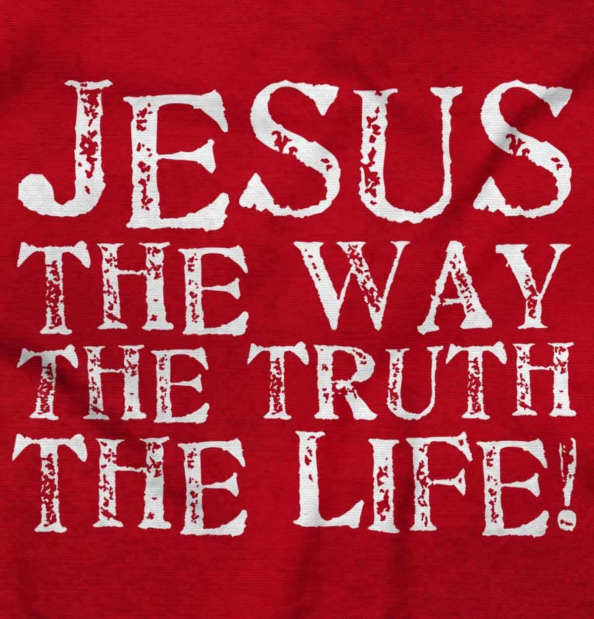 image:imageJesus The Way Truth Life Christian VNeck T Shirts Men Women Cherry Red L