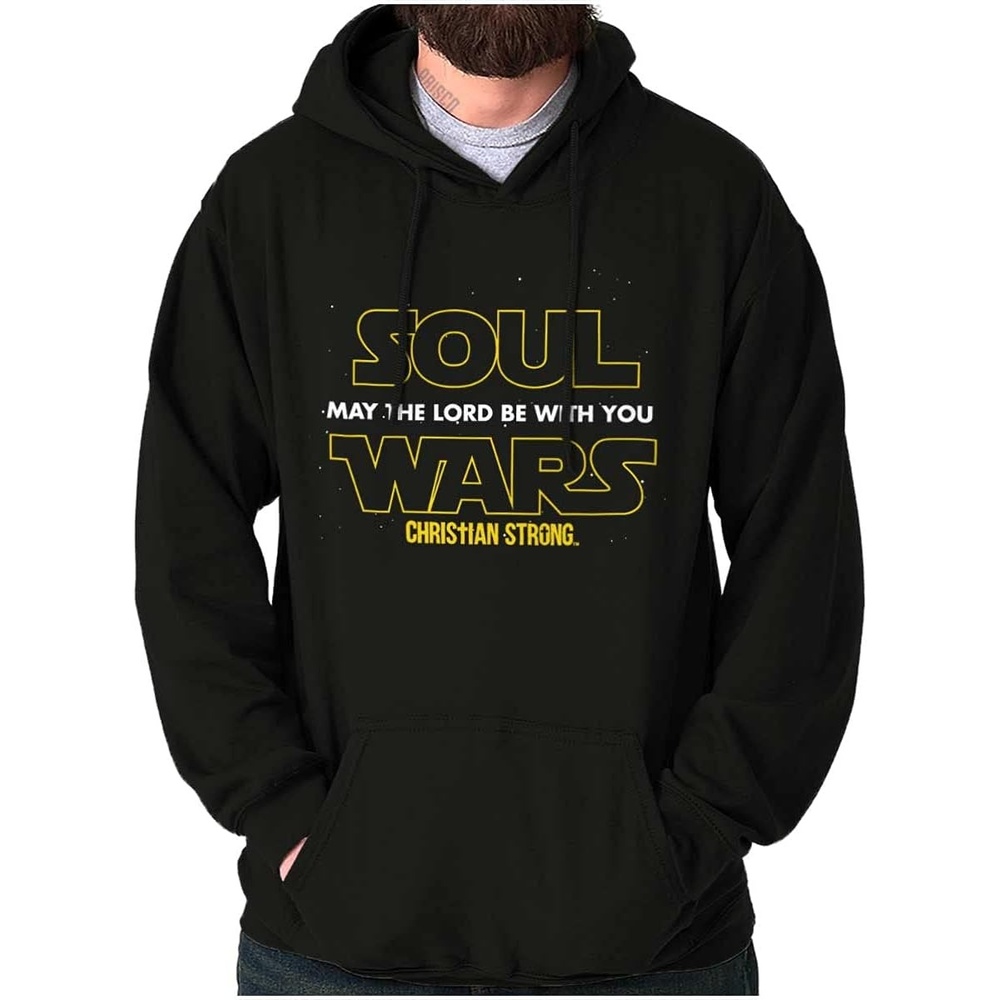 image:imageBrisco Brands May The Lord Be With You Christian Hoodie Sweatshirt Women MenBlack