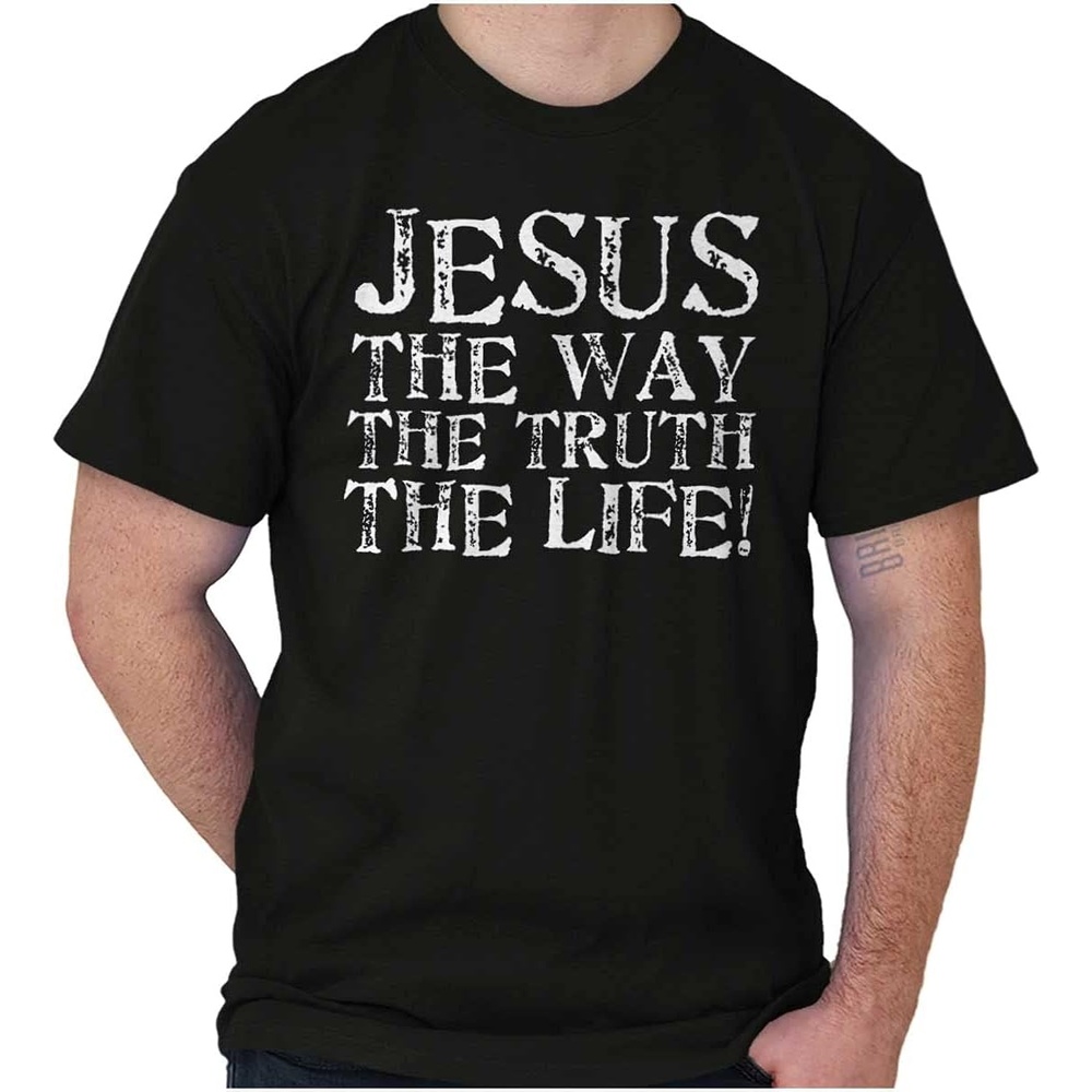 image:imageJesus The Way Truth Life Christian Graphic T Shirt Men or WomenBlack