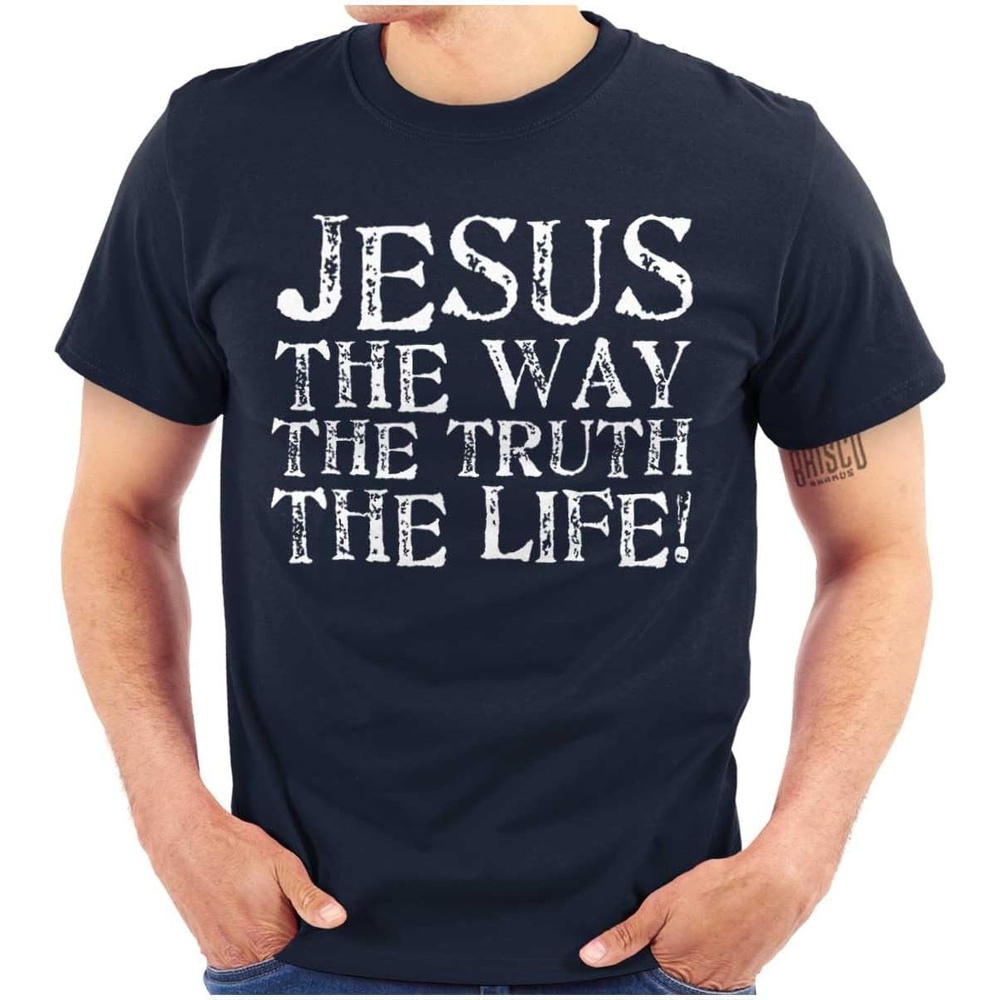 image:imageJesus The Way Truth Life Christian Graphic T Shirt Men or WomenNavy