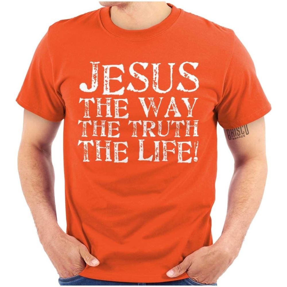 image:imageJesus The Way Truth Life Christian Graphic T Shirt Men or WomenOrange