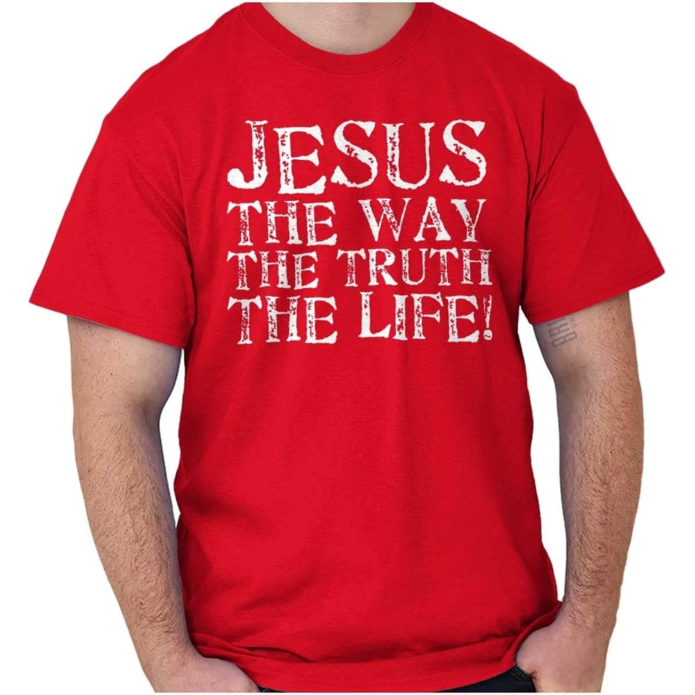 image:imageJesus The Way Truth Life Christian Graphic T Shirt Men or WomenRed