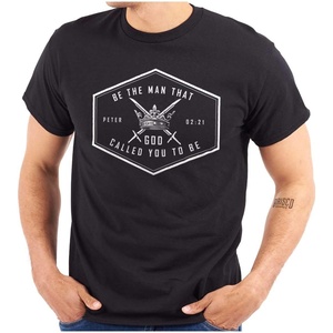 Brisco Brands Be The Man God Called You to Be Mens Graphic T Shirt Tees(Black)