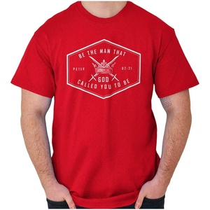 Brisco Brands Be The Man God Called You to Be Mens Graphic T Shirt Tees(Garnet)