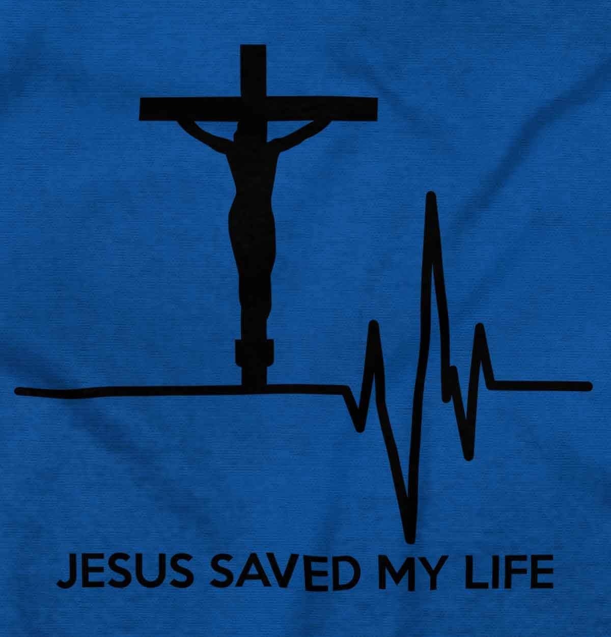 image:imageBrisco Brands Jesus Saved My Life Crucifix Sweatshirt for Men or WomenRoyal