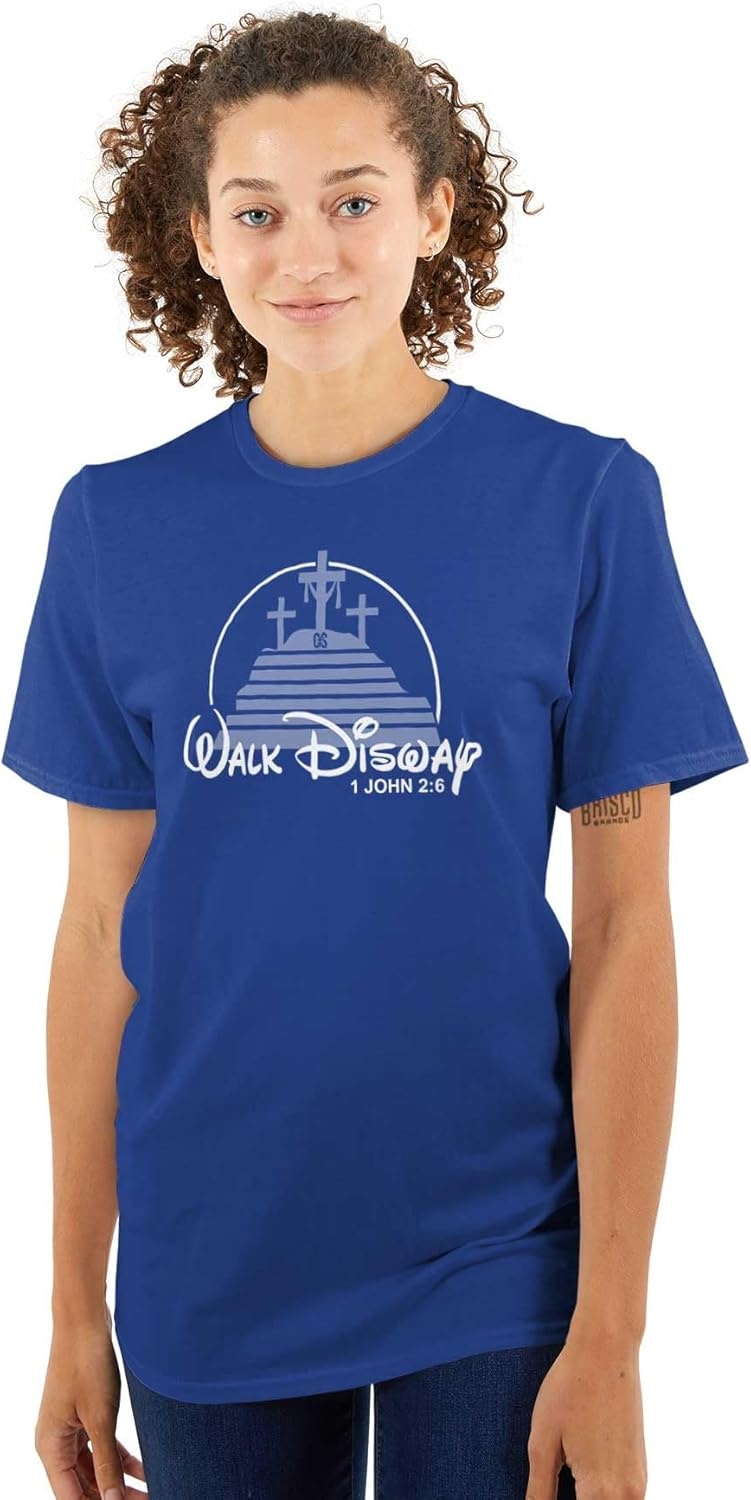 image:imageBrisco Brands Punny Christian Crosses at Calvary Graphic T Shirt Men or WomenRoyal
