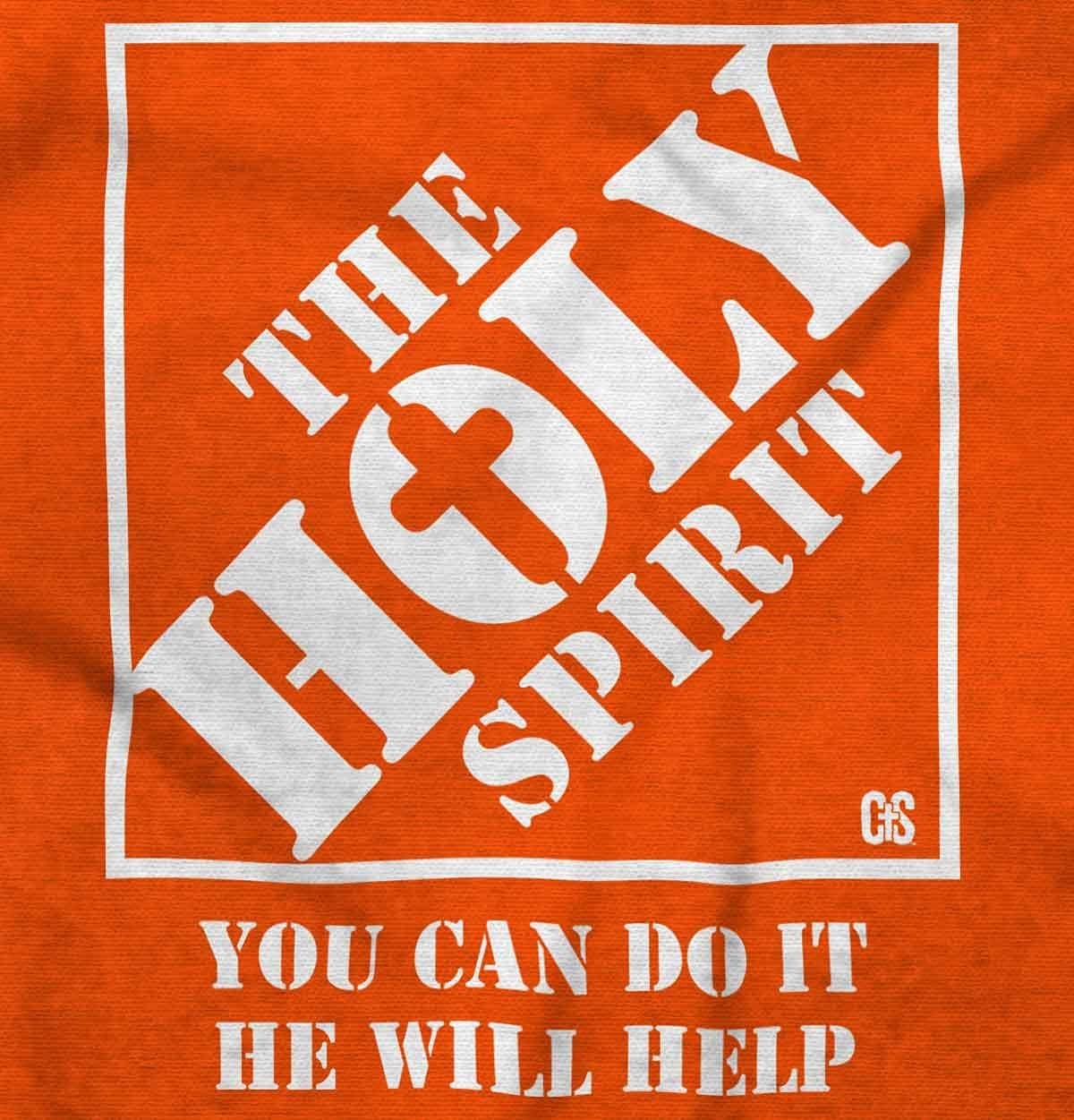 image:imageBrisco Brands Punny Christian Holy Spirit Faith Graphic T Shirt Men or WomenOrange