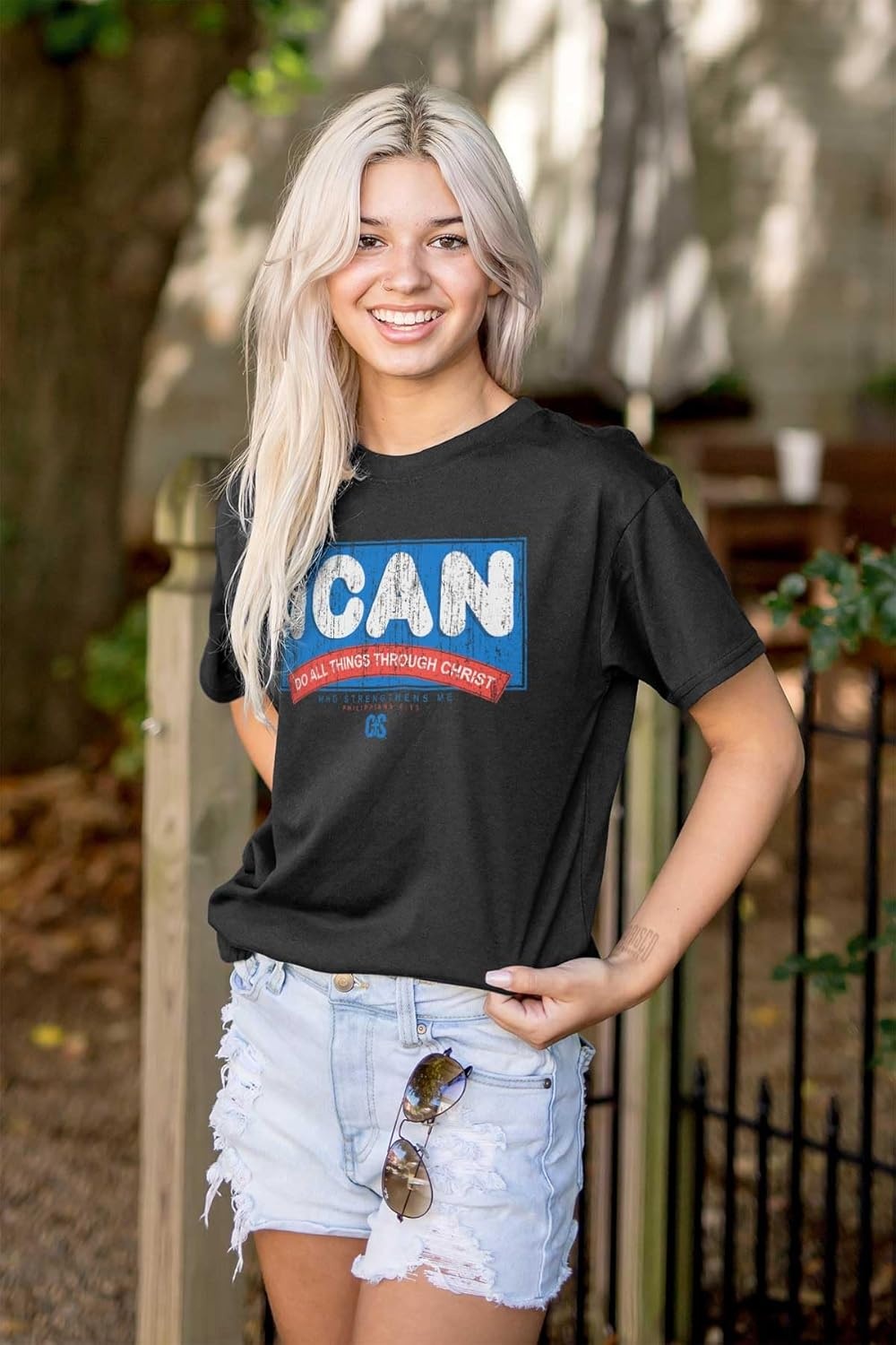 image:imageBrisco Brands Punny Christian Phillipians Quote Graphic T Shirt Men or WomenBlack