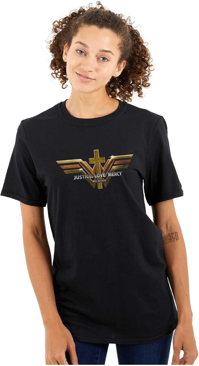 image:imageJustice Love Mercy Cross Micah 68 Womens Graphic T Shirt TeesBlack