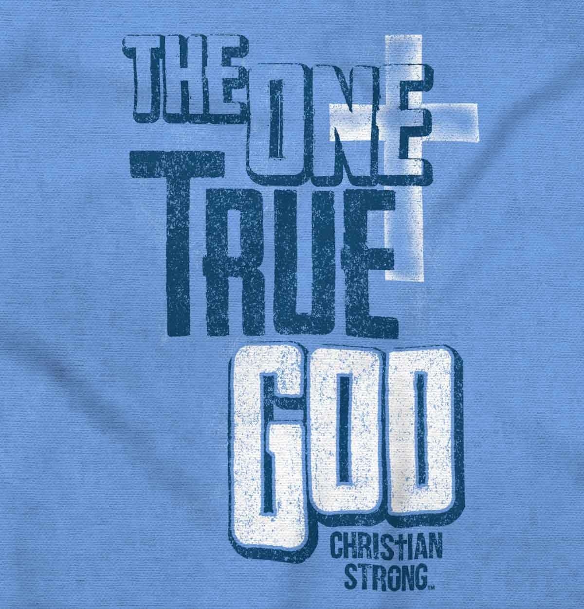 image:imageOne True God Christian Cross Mens Crewneck SweatshirtCarolina Blue