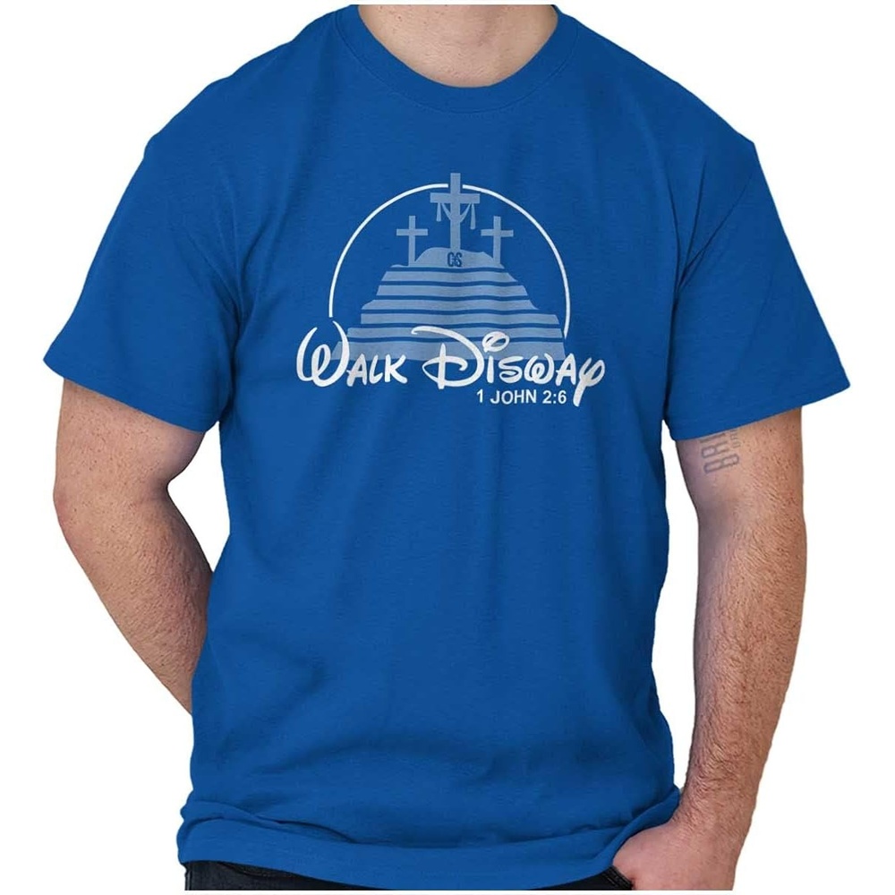 image:imageBrisco Brands Punny Christian Crosses at Calvary Graphic T Shirt Men or WomenRoyal
