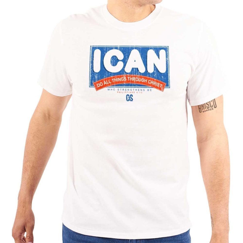 image:imageBrisco Brands Punny Christian Phillipians Quote Graphic T Shirt Men or WomenWhite