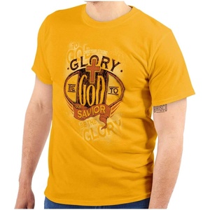 Christian Strong Glory Be to God Religious Faith Graphic T Shirt Men or Women Gold