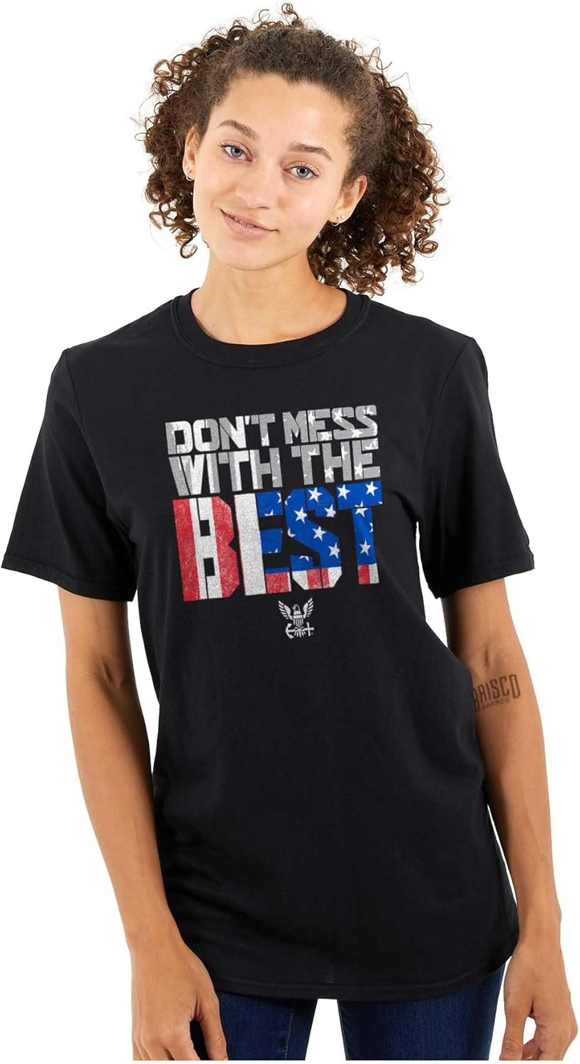 image:imageBrisco Brands Dont Mess with Best US Navy Flag Graphic T Shirt Men or WomenBlack