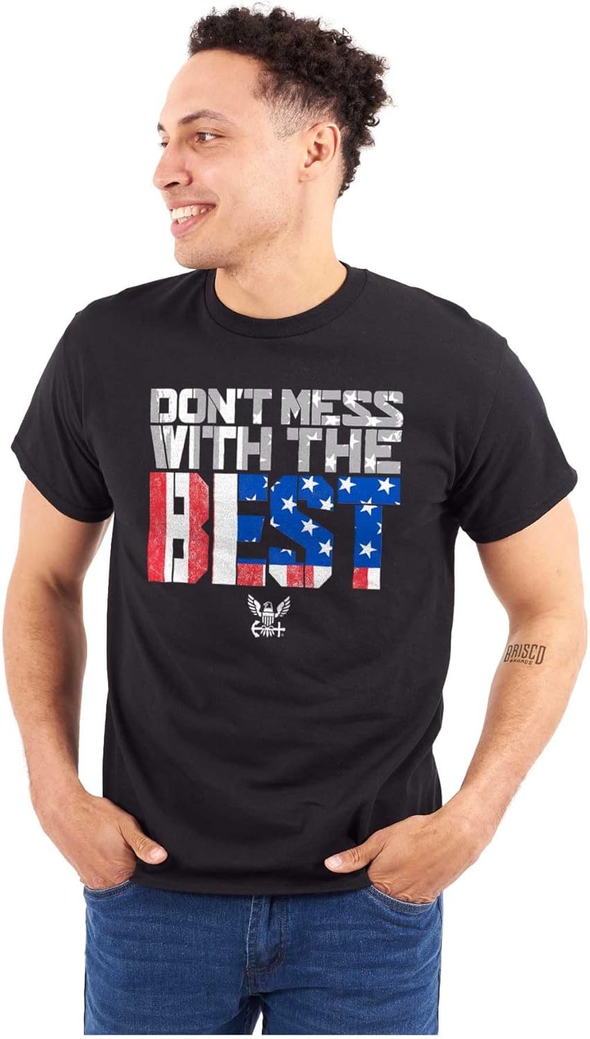 image:imageBrisco Brands Dont Mess with Best US Navy Flag Graphic T Shirt Men or WomenBlack