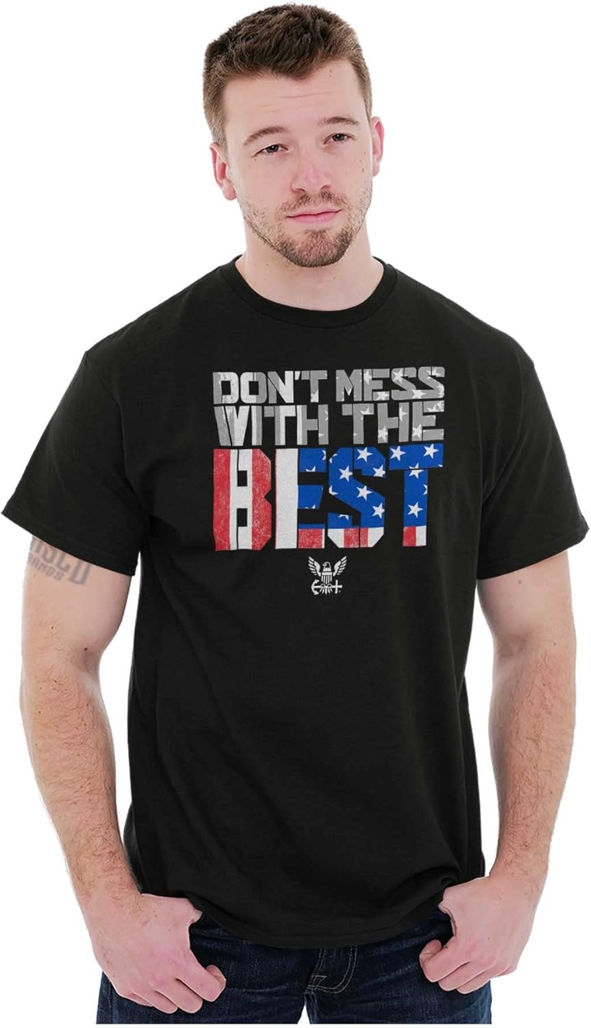 image:imageBrisco Brands Dont Mess with Best US Navy Flag Graphic T Shirt Men or WomenBlack