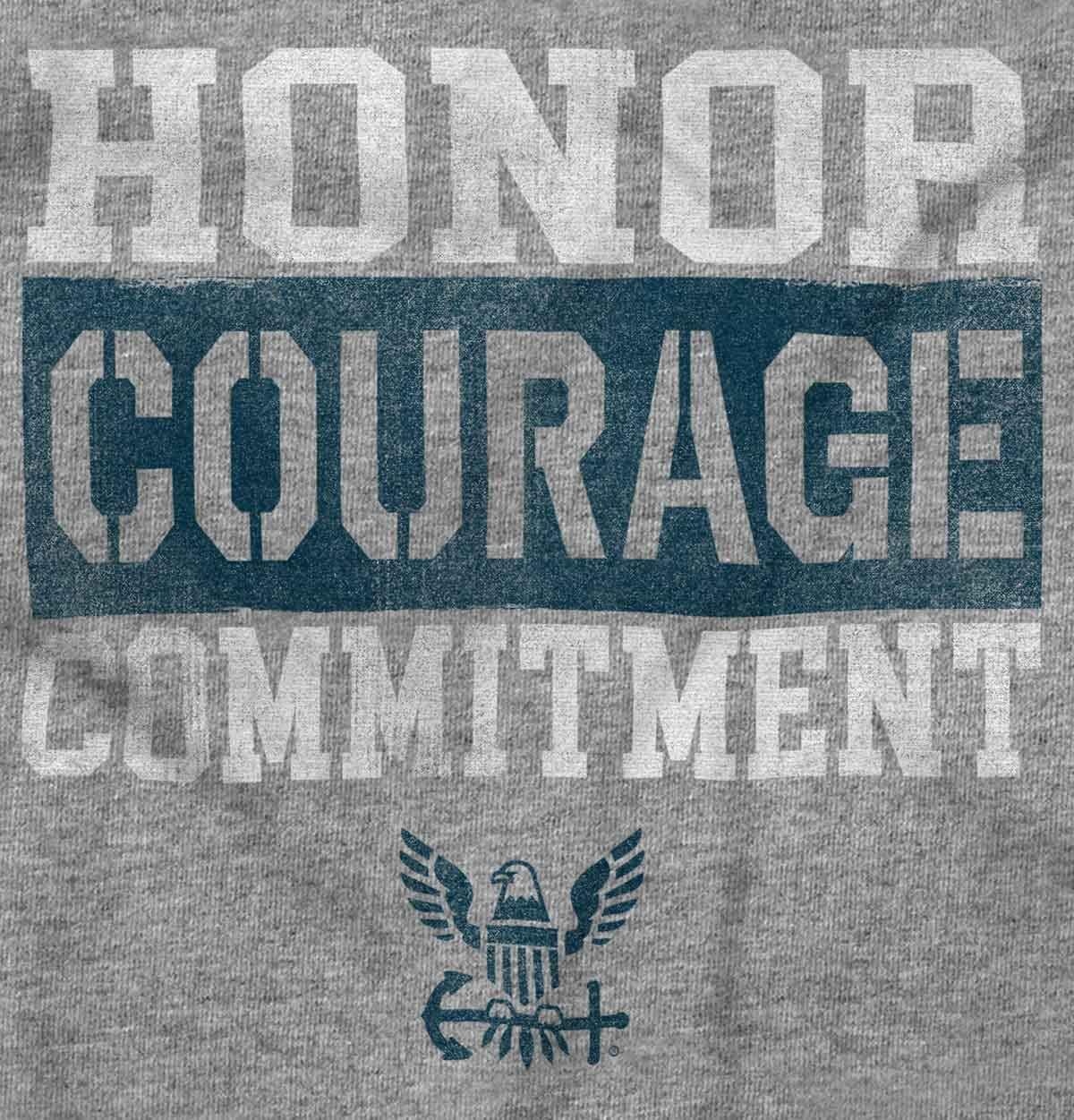 image:imageBrisco Brands Navy Logo Honor Courage Commitment Hoodie Sweatshirt Women MenSport Grey
