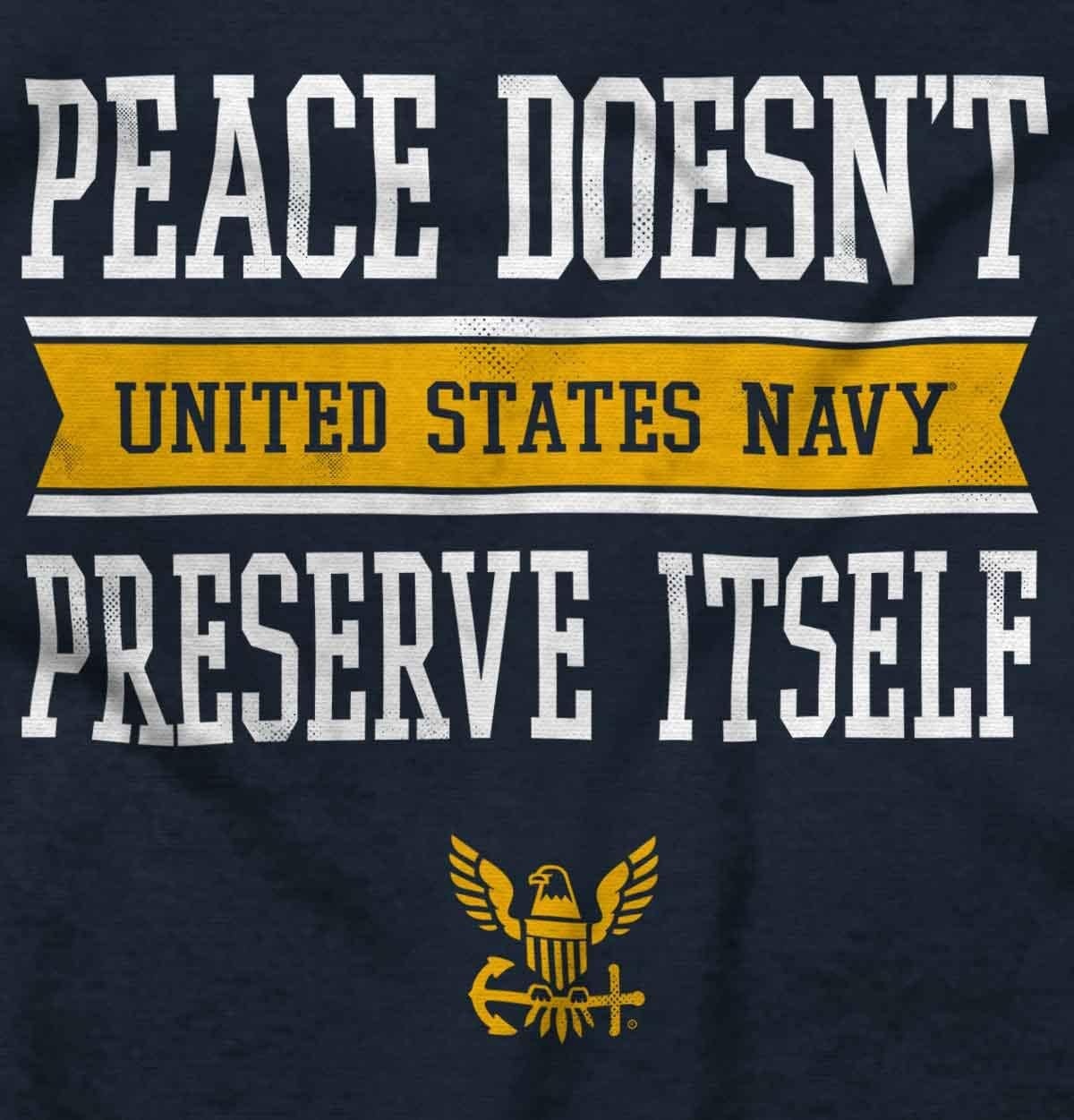 image:imageBrisco Brands Peace Doesnt Preserve US Navy Hoodie Sweatshirt Women MenNavy
