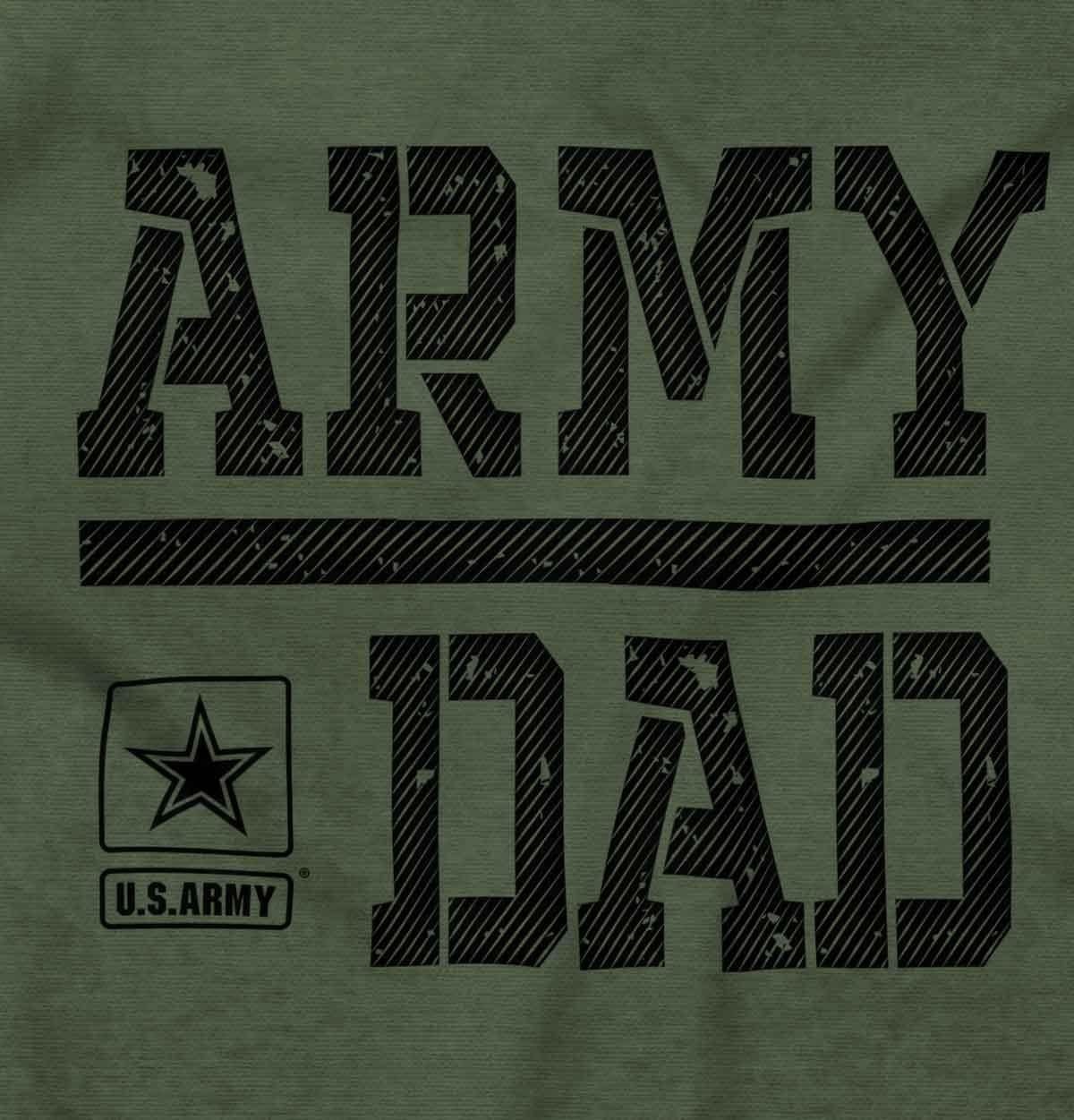 image:imageBrisco Brands US Army Dad Military Father Star Logo Mens Long Sleeve Tee T ShirtMilitary Green