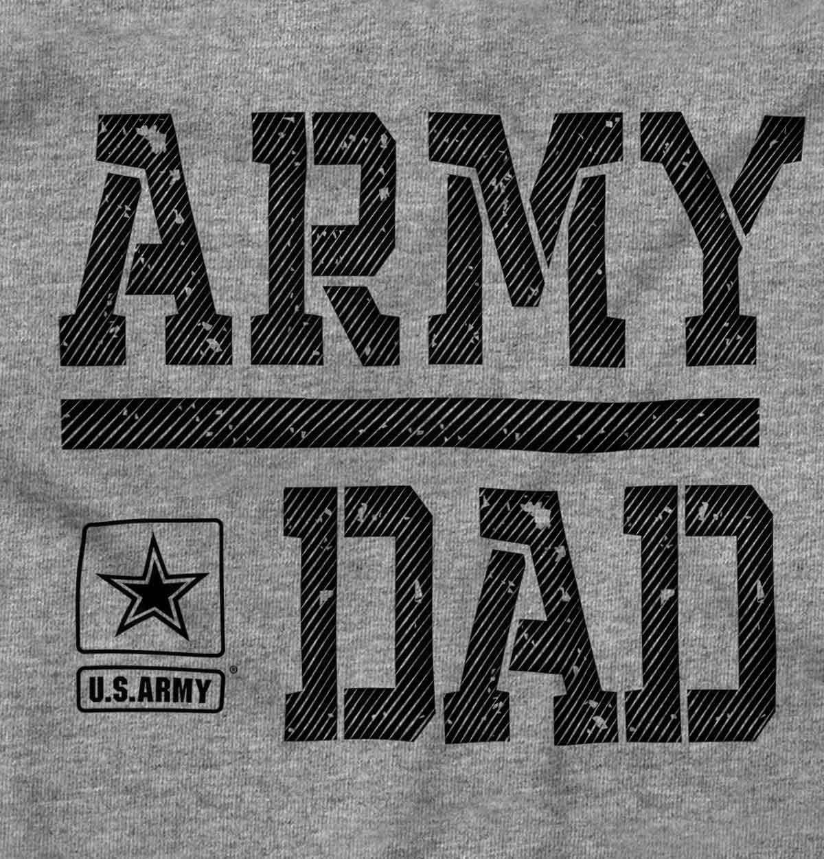 image:imageBrisco Brands US Army Dad Military Father Star Logo Mens Long Sleeve Tee T ShirtSport Grey