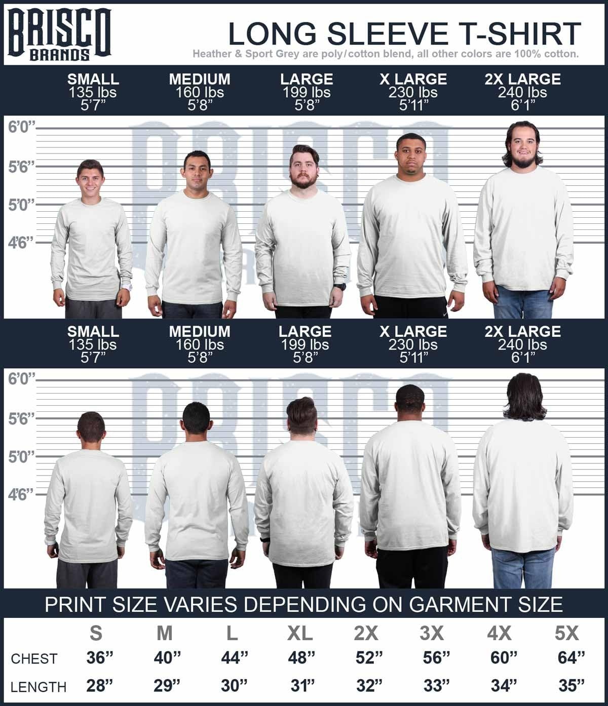 image:imageBrisco Brands US Army Dad Military Father Star Logo Mens Long Sleeve Tee T ShirtWhite