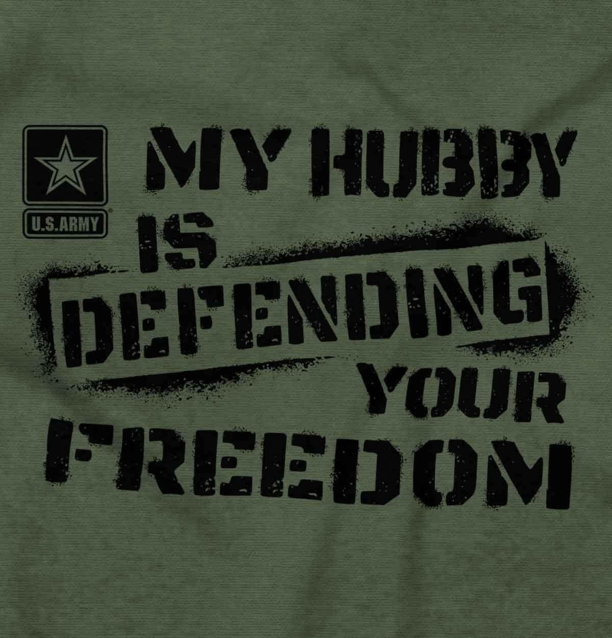 image:imageBrisco Brands US Army My Hubby Defending Freedom Sweatshirt for Men or WomenMilitary Green