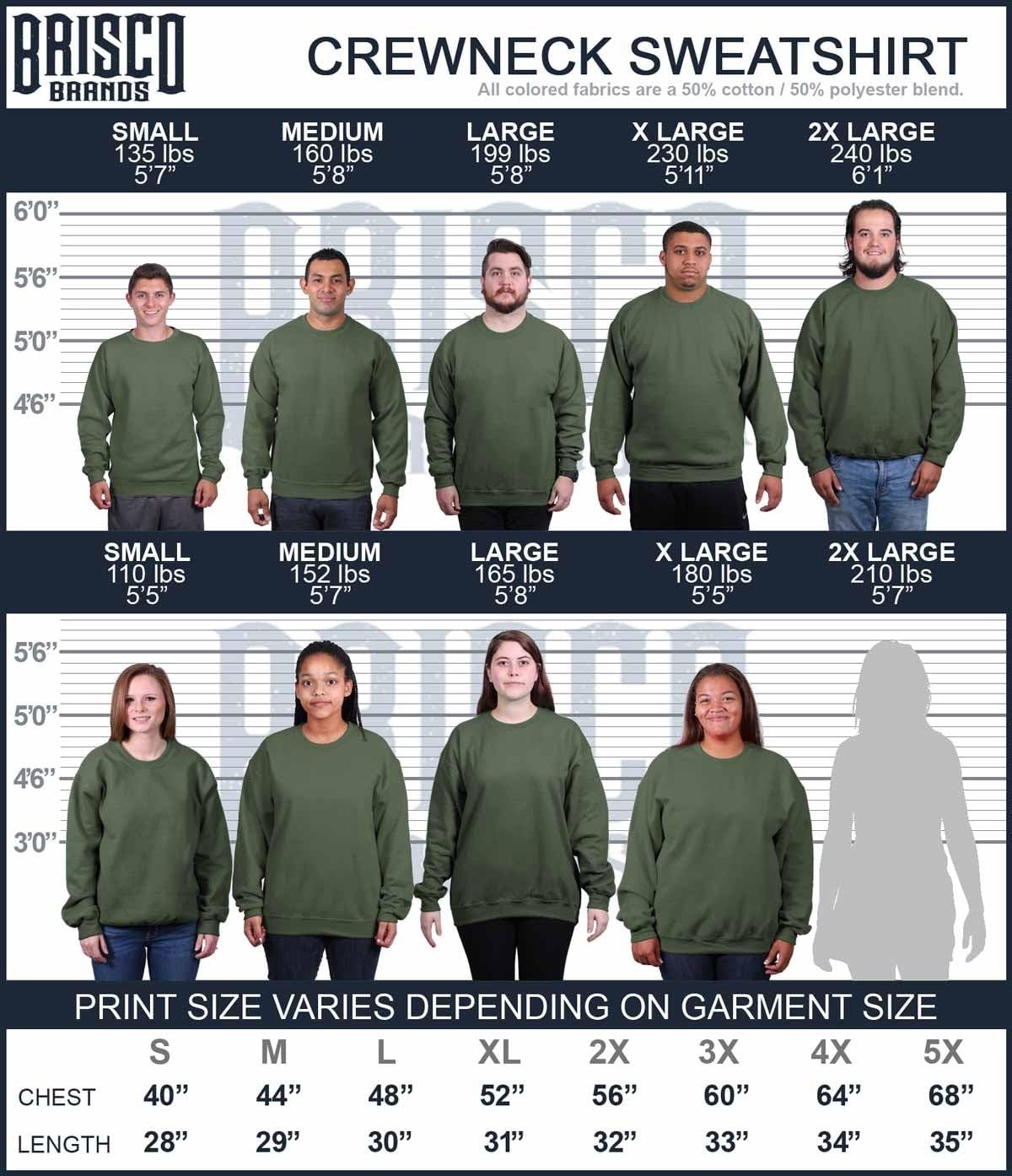 image:imageBrisco Brands US Army My Hubby Defending Freedom Sweatshirt for Men or WomenMilitary Green
