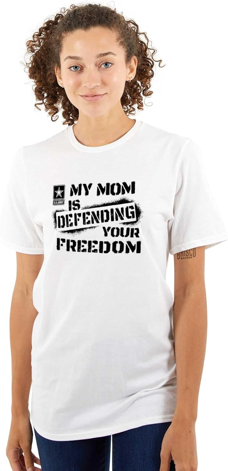image:imageBrisco Brands US Army My Mom Defending Freedom Graphic T Shirt Men or WomenWhite