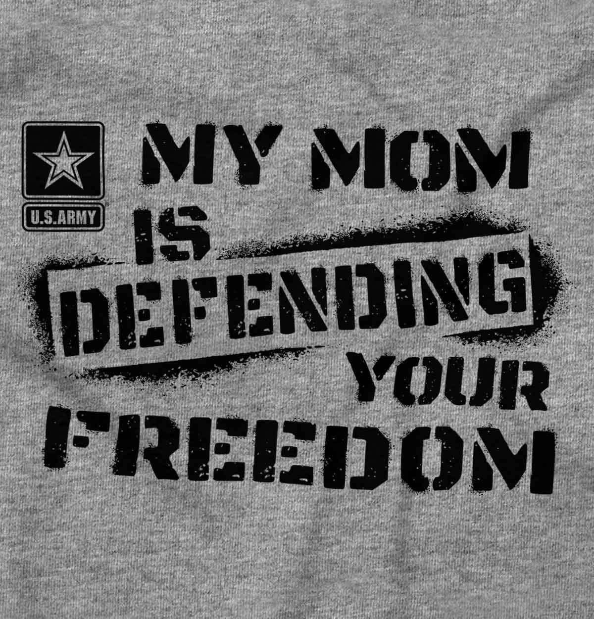 image:imageBrisco Brands US Army My Mom Defending Freedom Sweatshirt for Men or WomenSport Grey