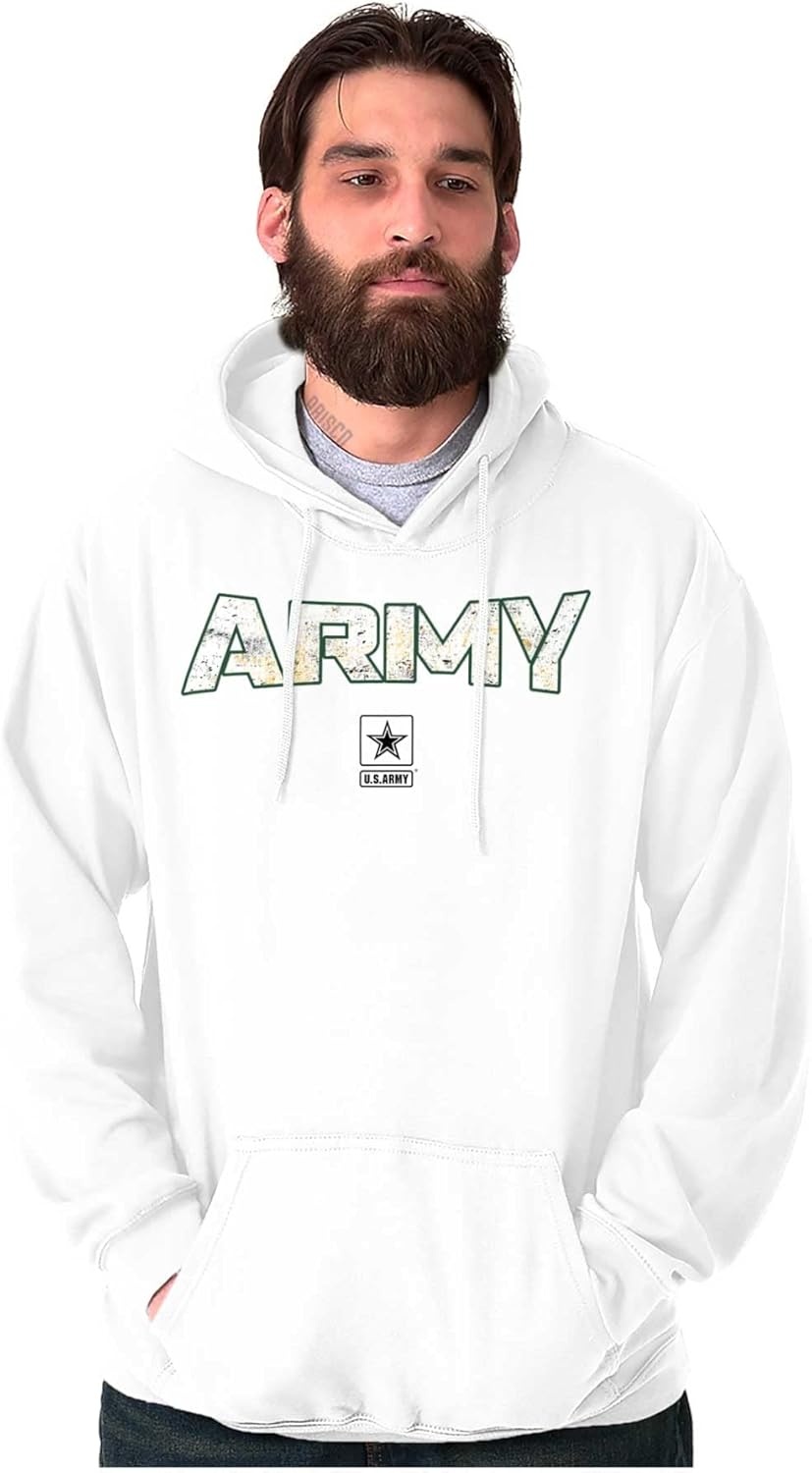 image:imageBrisco Brands US Army PT Style Casual Military Hoodie Sweatshirt Women MenWhite