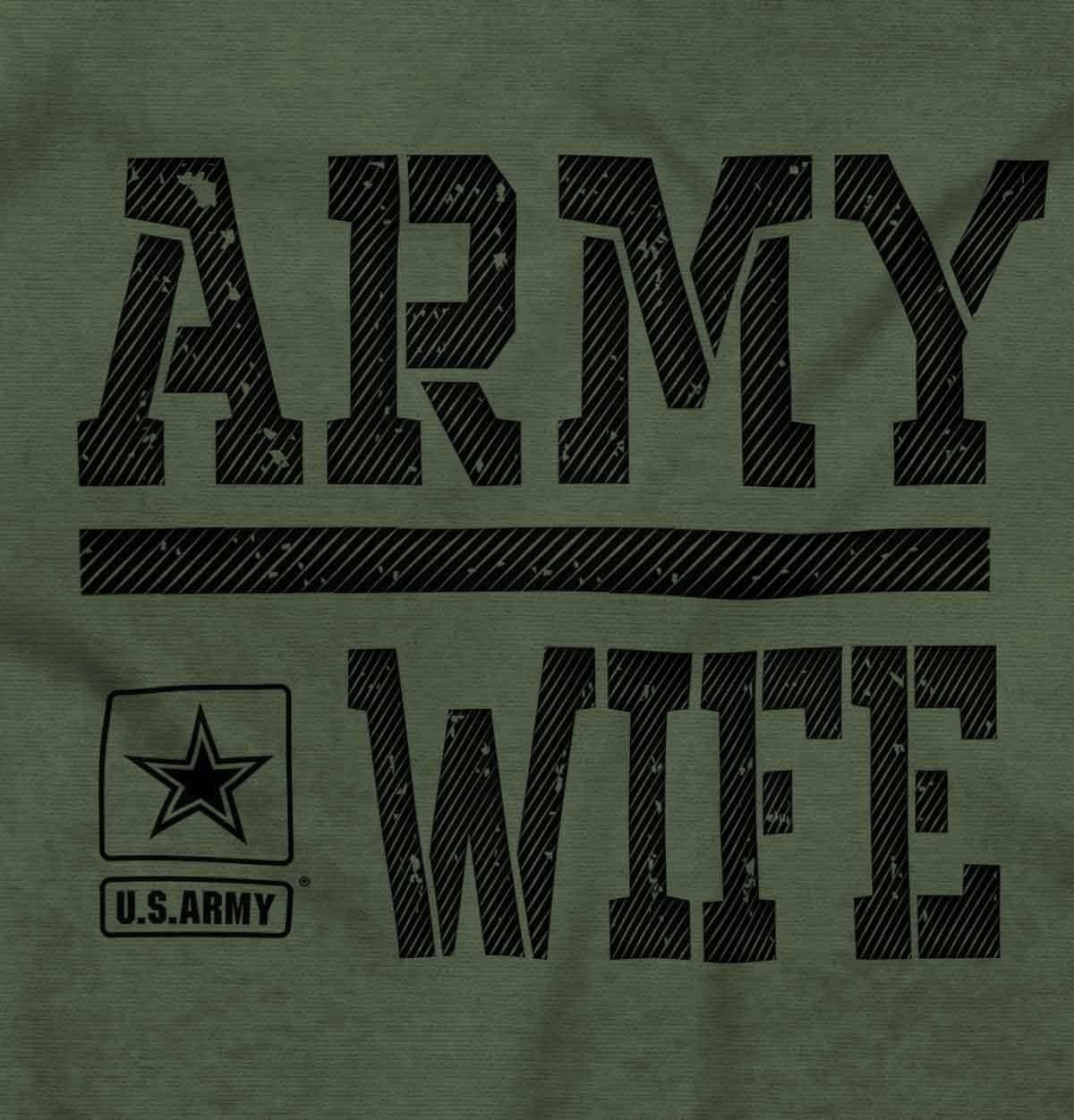 image:imageBrisco Brands US Army Wife Military Soldier Pride Hoodie Sweatshirt WomenMilitary Green