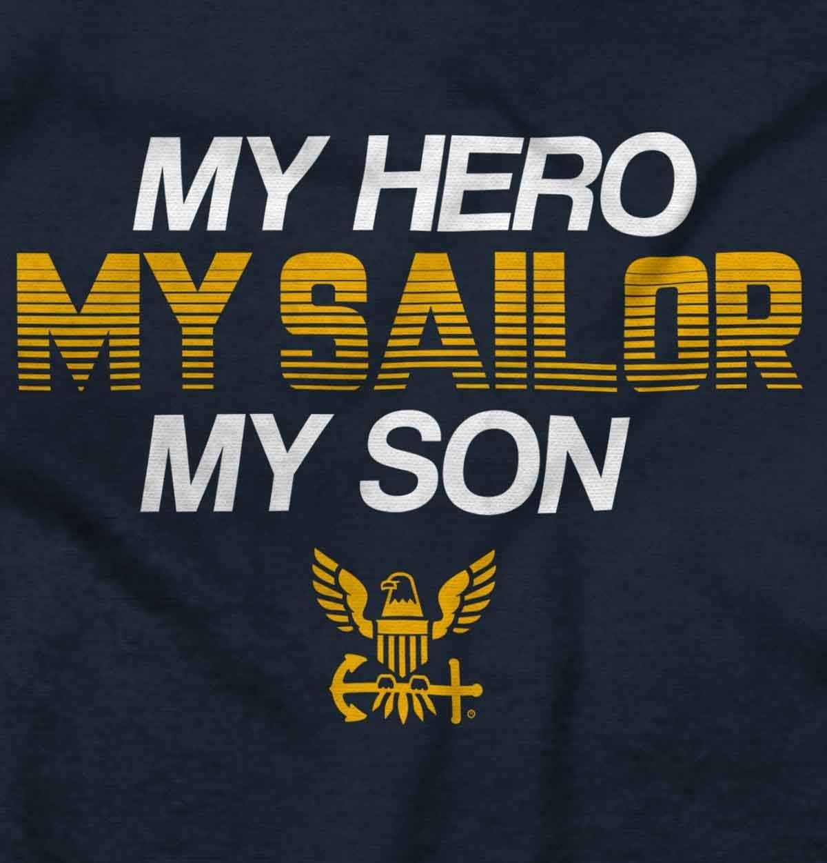 image:imageBrisco Brands US Navy Logo My Son Hero Sailor Womens Slim Fit Graphic Tee