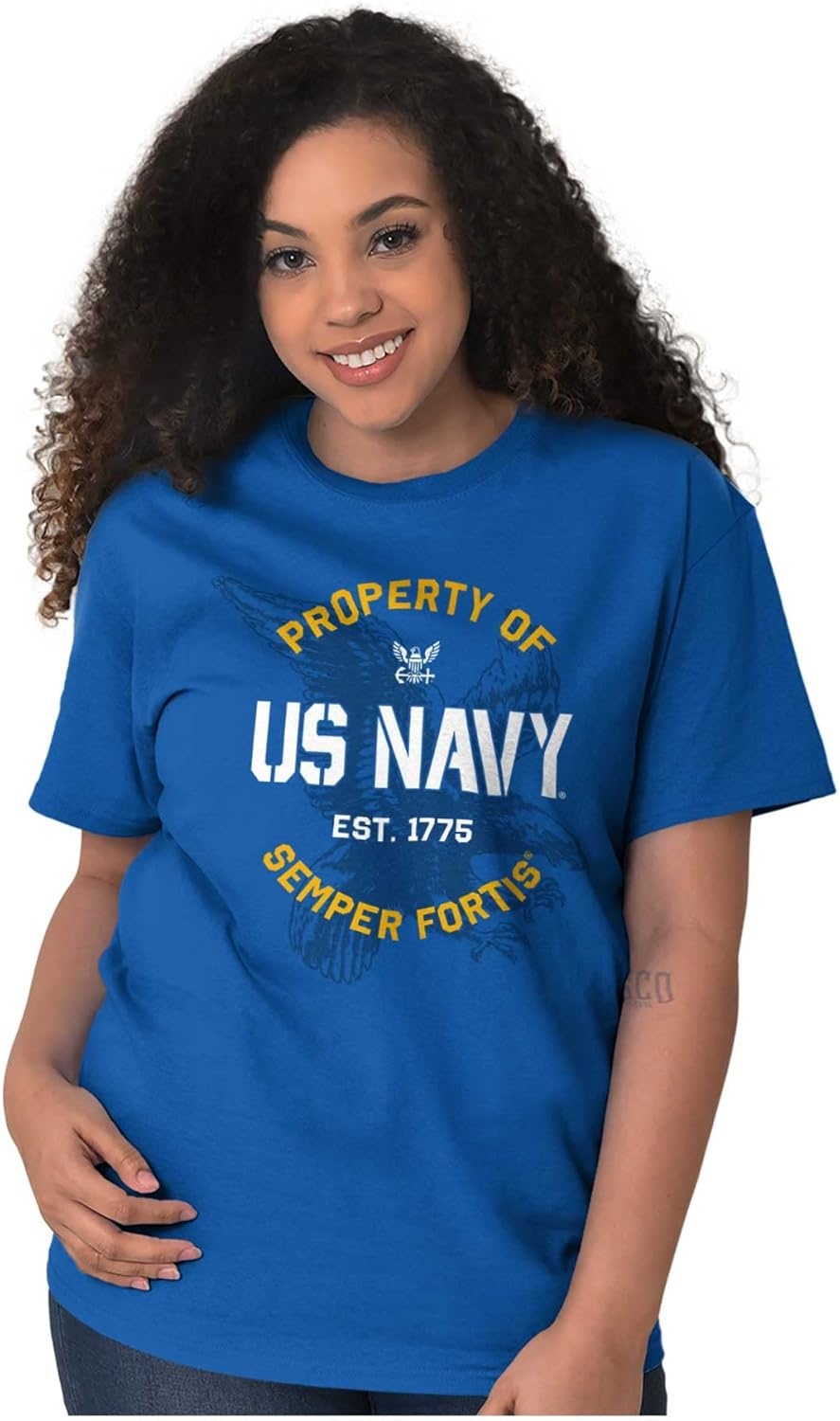 image:imageBrisco Brands US Navy Property of Semper Fortis Graphic T Shirt Men or WomenRoyal