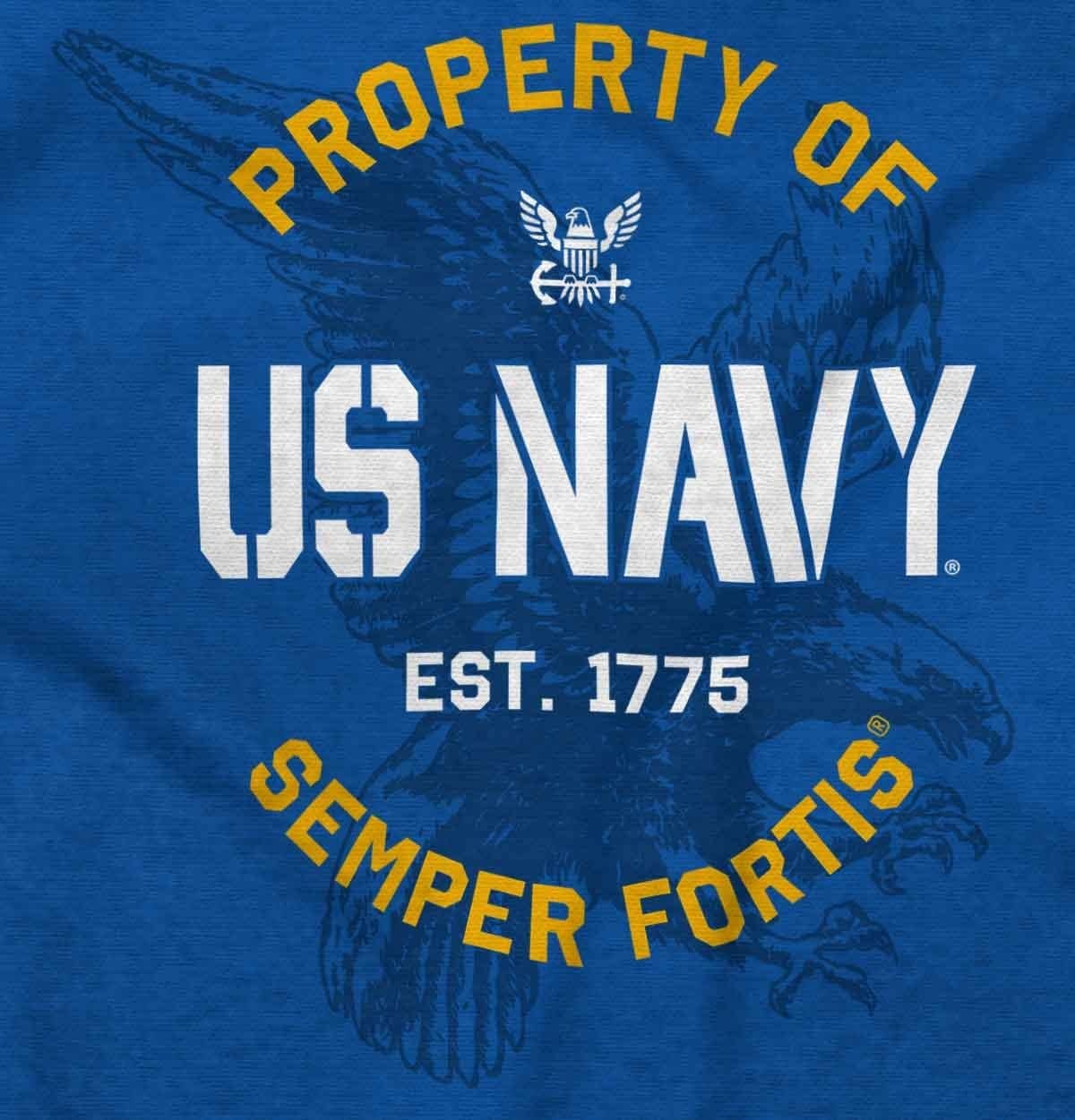 image:imageBrisco Brands US Navy Property of Semper Fortis Graphic T Shirt Men or WomenRoyal