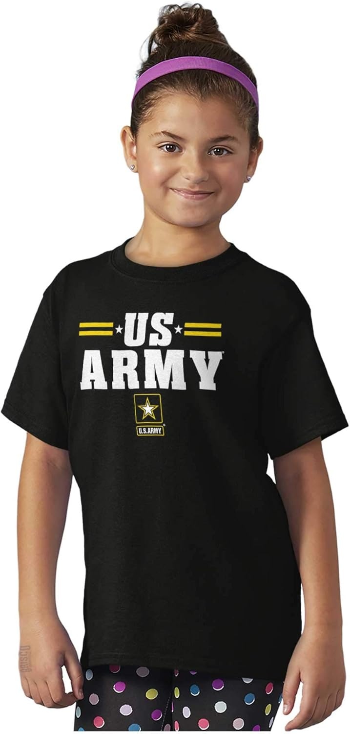 image:imageBrisco Brands United States Army Star Logo Military Crewneck T Shirts Boy Girl